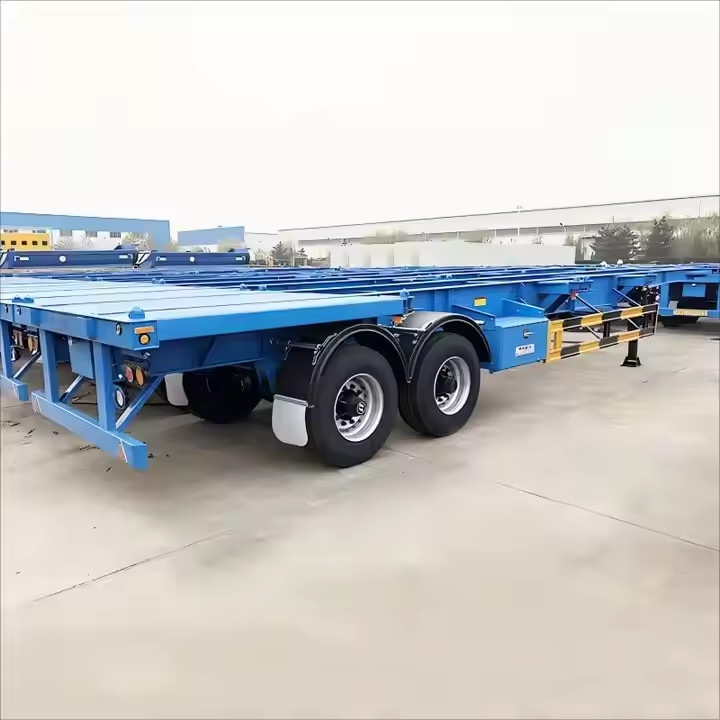 CIMC 2/3 Axles Payload 40-45 Ton 20/40 Feet Containers Chassis Skeleton ...