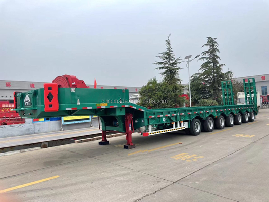 CIMC 2-axis 3-axis 4-axis 5-axis 6-axis 100 Ton Container Transport Truck Semi Flatbed Trailer