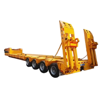 Air Suspension 100 Ton Container Transport Truck Semi Flatbed Trailer with Steel Body