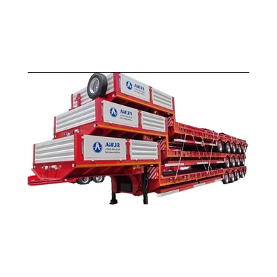 Electrophoresis KTL Powder Coating 100T Low Bed Semi-Trailer for Excavator Transport