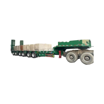 Max Payload 100 Tons CiMC 6-axis 60 T 80 120 tons lowbed semi trailer with Standard 28Ton Landing Gear