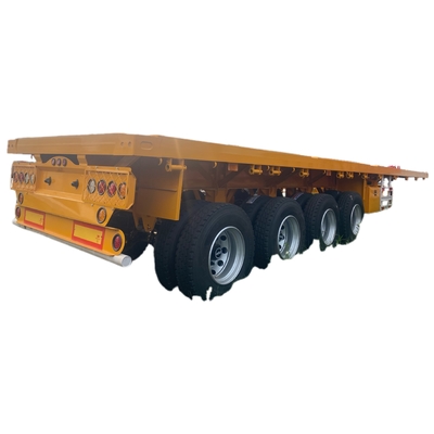 100T Maximum Load Capacity Flatbed Container Semi-Trailer with Mechanical Suspension