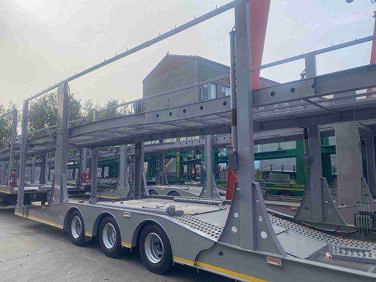 CIMC Cost Effective 2/3 Axle 8-9 Flatbed Carrier Trailer Double Deck Car Carrier Trailer