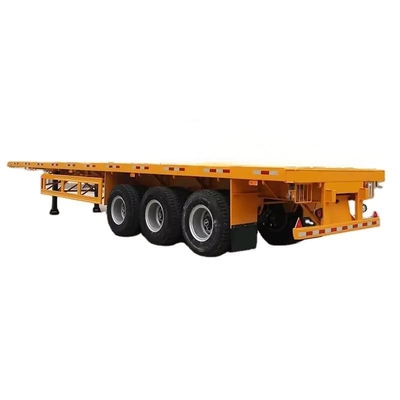 Customized 1240*2480*1600mm 3 axles 60T carry 20ft\40ft container bagged cement and the other kind of bulk cargo Flatbed Trailer