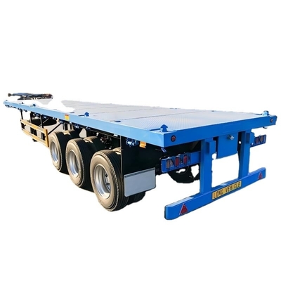 CIMC 3 Axles Or Customization with 3mm 4mm Grain Plate Platform 20ft 40ft Container All Kind Of Cargo Flatbed Truck Semi Trailer