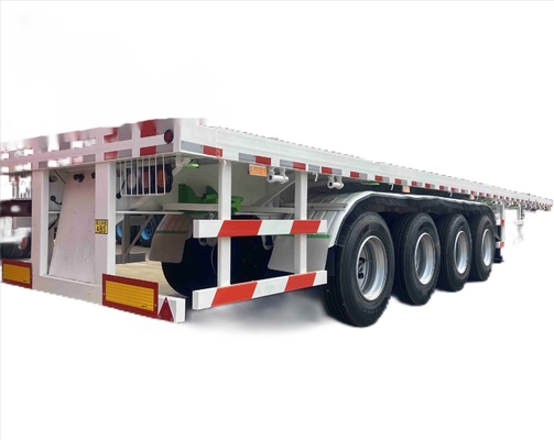 CIMC high quality steel triple sturdy axle 40ft long lasting performance with a range of tire options flatbed semi trailer