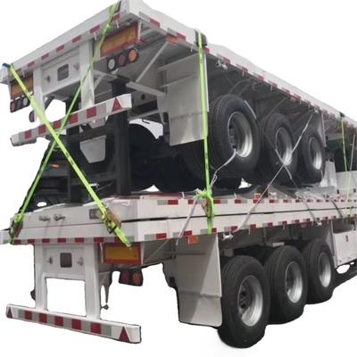 CIMC cheap 3 axles high Steel Cargo Hot Sale 20ft 40ft Container Chassis with lock Low Flat Deck transport Flatbed Semi Trailer