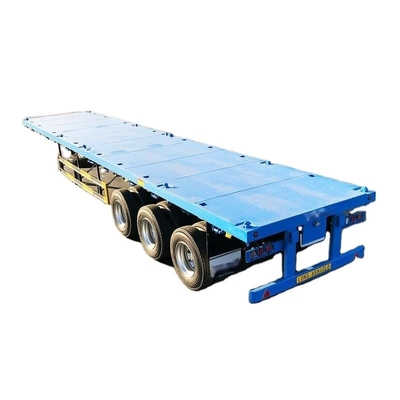 CIMC 2/3/4 axles 40ft 12500*2500*1500mm 70 ton capacity 8-12 sets twist lock Flatbed deck truck tractor Semi-Trailer