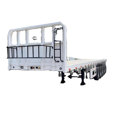 CIMC high quality steel China factory price 3/ 4 /5 Axle 48-60 Ton Warehouse Railing/Flatbed for Sale Flatbed Semi Trailer