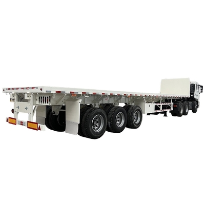 CIMC steel iron lowest price iron 315/80r22.5 50t 13 M 3 Axis Heavy duty versatile Flatbed Truck Semi Trailer