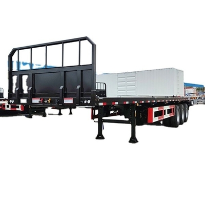 CIMC made of steel or iron Shipping 40 Feet Container Transport Flat Bed Trailer 3 axle Flatbed Semi Trailer Price for Africa