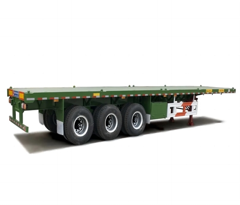 Factory price 3 axis container flatbed semitrailer chassis 3 axis flatbed trailer 40 ft container Flatbed Semi Trailer For Sale
