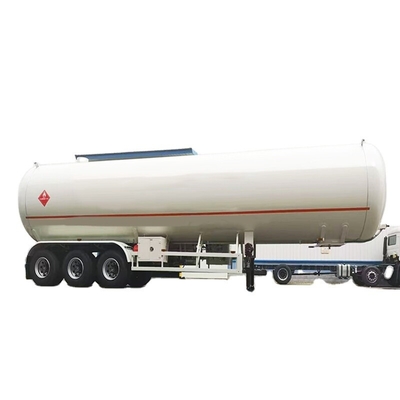 CIMC Q345R 3 Axle 13150*2500*4100mm With Vacuum Insulation 26CBM 2 pressure gauges curb weight 15,200kgs LNG Tank Semi Trailer