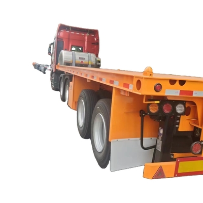Best Price 40T-100T Flatbed Low Bed Semi Trailer 3-Axle Skeletal Semi-Trailer for Container Transport