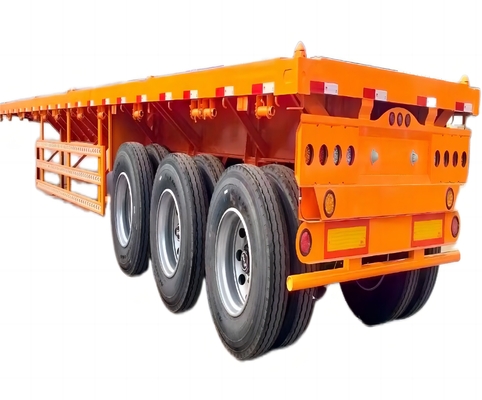 China CIMC professional factory sale heavy duty with 2/3/4 axle truck low loader low bed flatbed semi trailer