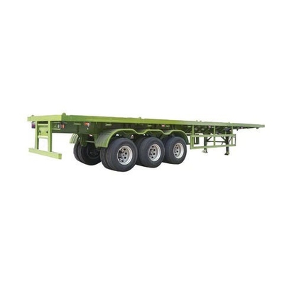Wholesale Customizable 100 Ton Flatbed Semi-Trailer New Condition 3-Axle Transport Container Wabco Brake System Steel Material