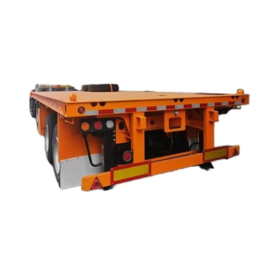 CIMC New 1-Axle Flatbed Skeleton Semi-Trailer Steel Container Truck with Wabco Brake System