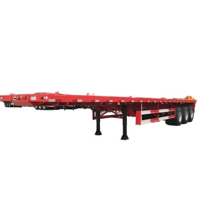 High Quality 4-Axle Flatbed Shipping Container Semi Trailer with Nice Twistlocks Utility Steel Truck Trailers