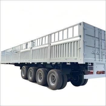 CIMC High Quality 3-Axle  4-Axle Fence-Type Freight Semi- Trailer High-Strength Steel Cargo Trailer