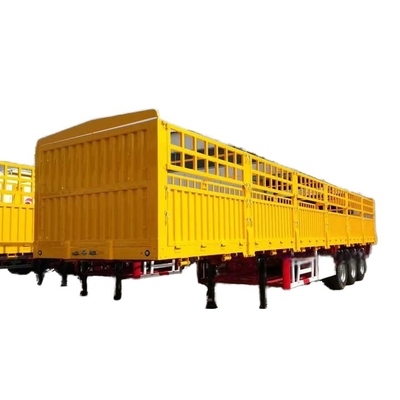 CIMC 3/ 4 / 5 Axles stake fence 40 -100 ton second hand factory sale Cargo transport truck fence sidewall semi trailer for sale