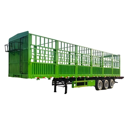 High-Strength Steel CIMC Livestock Semi-Trailer With Utility Side Door And Drop Side Fence Truck Trailers