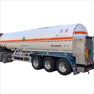 CIMC 3 axis carbon steel 20 to 30 cbms Cryogenic liquid oxygen hydrogen natural gas transport pressure vessel tank truck trailer