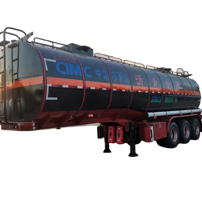 CIMC cheap 3 axis carbon steel 40KL 36cbms pavement petroleum asphalt bitumen palm oil fuel transport tank truck semi trailer