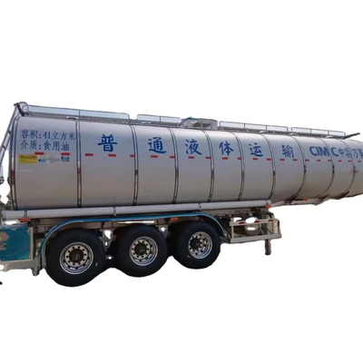 CIMC 3 axles 41cbms iron and stainless steel Ordinary liquid tank edible cooking oil semi trailer tanker