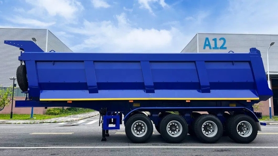 4 Axles 36-40 Cubic Meters Rear Carrying Heavy Materials Sand Rock Ore Stone Tipper Dump Truck Semi Trailers