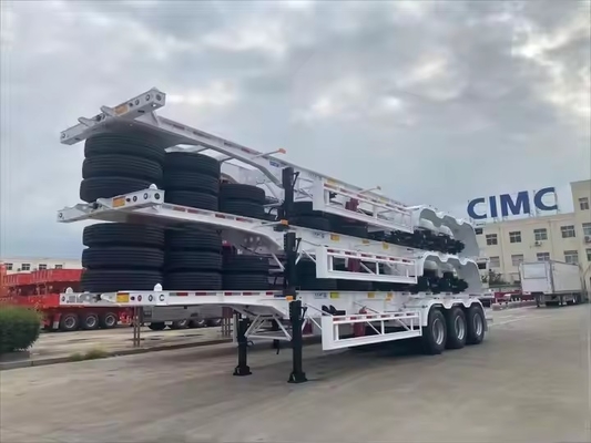 Special Pulling 20 Or 40 Feet Heavy Load Capacity International Containers For Ports Skeleton Semi Trailer