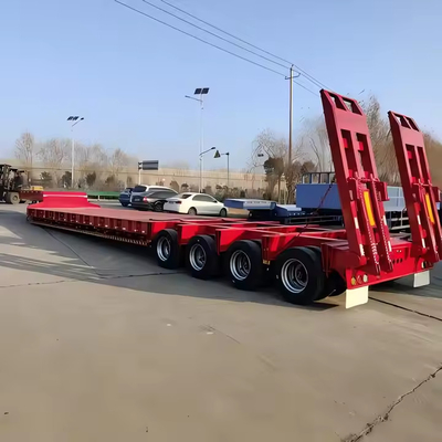 CIMC Sturdy Steel 3/4/5/6 Axles For Heavy Duty Transportation Lowbed Semi Trailers