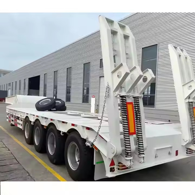 CIMC Quad Axle To Carry Excavator Wheel Loader Construction Machinery Equipment Lowbed Semi Trailer
