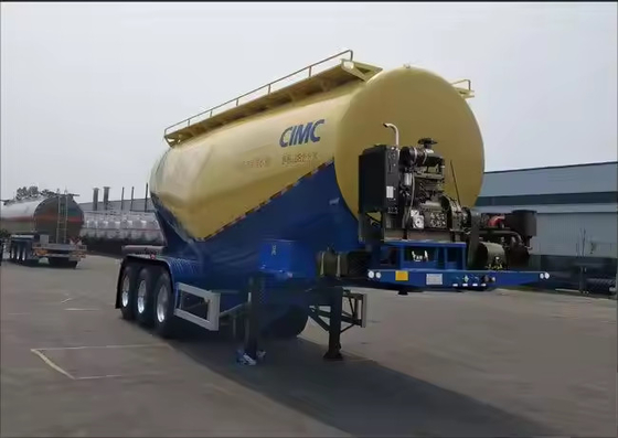 2/3/4 Axis Stainless Steel Or Iron Cement Lime Milk Coal Ash Mineral Powder Tank Truck Semi Trailer