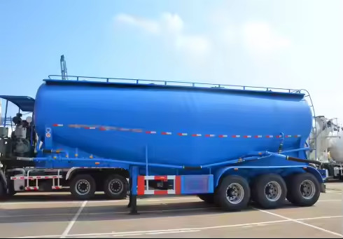 V Type 3 Axis 60 Cubic Meters Made Of Steel With A Max Payload Of 60t Cement Semi Trailer