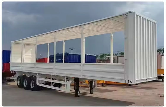 3 Axles Unladen Weight 8300kg Lever Type Suspension Laminated Plywood ...