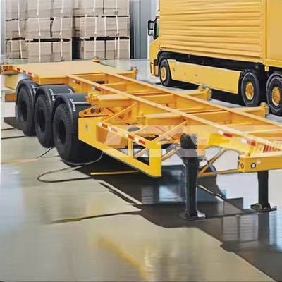 CIMC High Tensile Steel 70Tons Loading Capacity 20 or 40inch Skeleton Semi Trailer