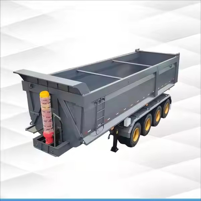 4 Axle 60 Ton Transport Coal Ore Sand Bauxite Manganese Marble Rock Steel Building Material End Dump Back Tipper Semi Trailer