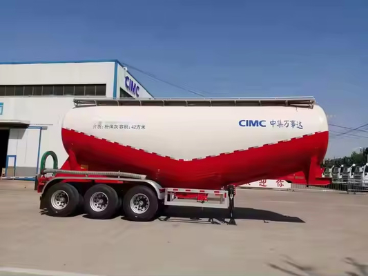 CIMC 3 Axles 35cbms diesel Generator Dry Mix Mortar Bin Powder tank Cargo Semi Trailer