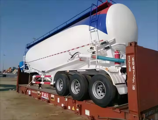 3 Axle 40T Transport Cement Pvc Particles Fly Ash Granular Materials Cement Tank Semi Trailer