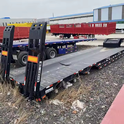 3/4/5 Axle 60-80ton Heavy Duty Gooseneck Low Loader / Lowbed / Lowboy Low Bed Trailer Truck Semi Trailers for Excavator Transport