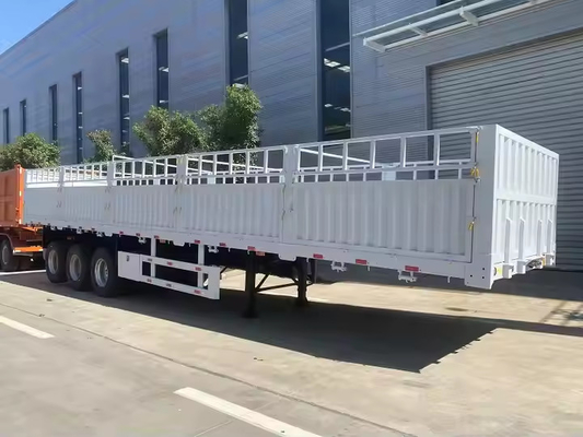 100 Tons Cattle Trailer Livestock Trailer 3 Axles Cargo Animal Sugar Cane Transport Stake Fence Semi Trailer Truck