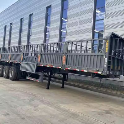 40FT 3 Axle 60 Ton 13m Customized Sidewall Cargo Transporting Fence Semi Trailer