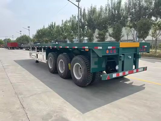 30 40 50 Ton 2 3 4 Axles Flatbed Semi Truck Container Trailer 48 Ft 40 Ft 20 Ft Flatbed Trailer for Sale