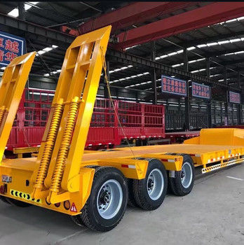 Customizable Steel Three- And Four-Axis CIMC Lowbed Semi-Trailer Truck Trailers