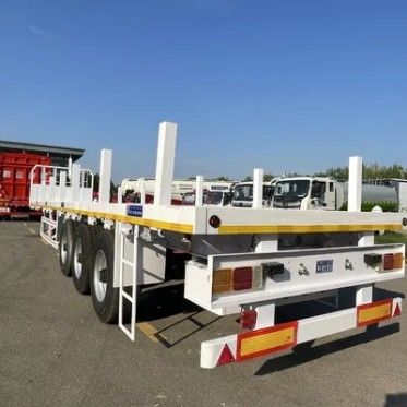  Designed for Timber Coil and Steel Container Haulage Side Column Flatbed Semi Trailer