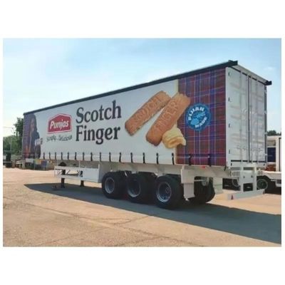 Tri-axle 40/45ft Curtain Side Tarpaulin Fabric Semi Trailer for Drinks and Vegetables