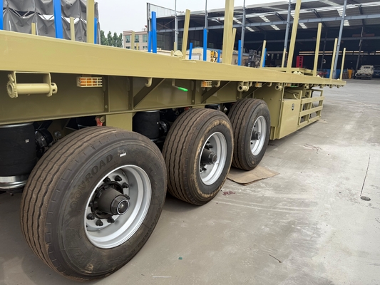 Timber Coil And Steel Container Haulage Side Column Flatbed Semi Trailer