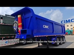CIMC 3-Axle Back Flip Semi-Trailer Side Tipper Dump Truck